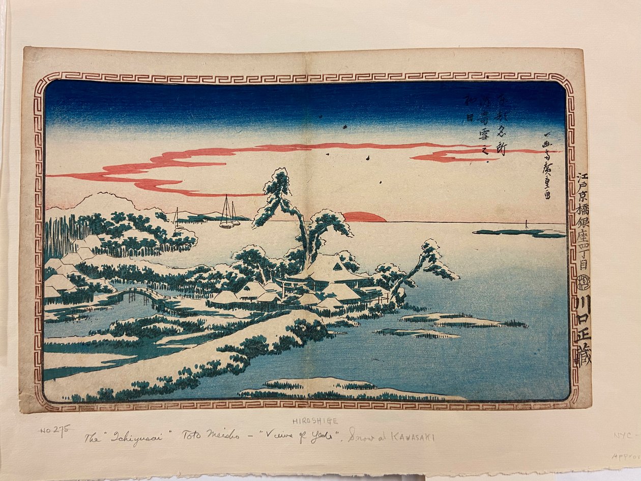 Sníh na Nový rok v Susaki od Utagawa I Hiroshige