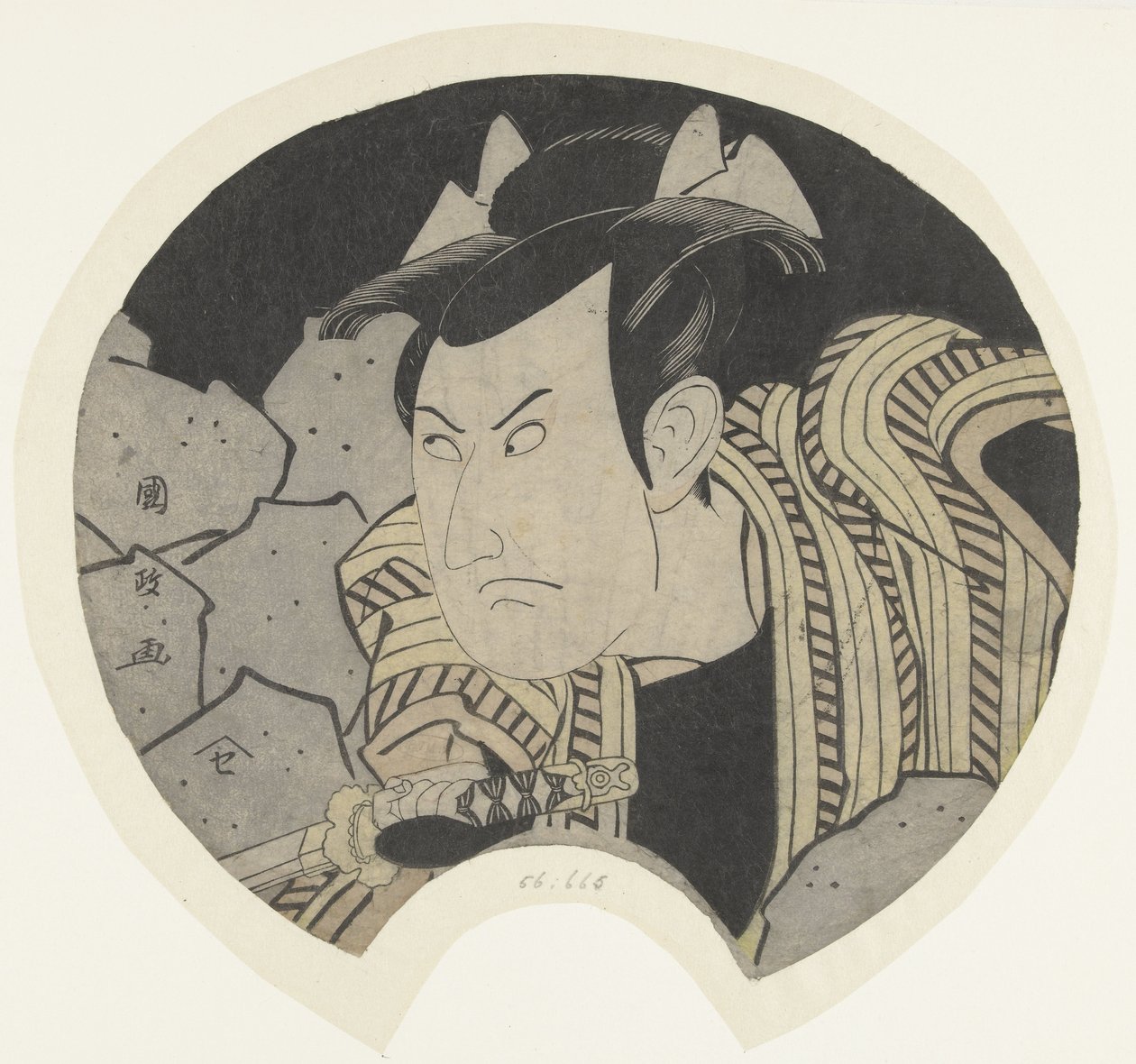 Herec s mečem od Utagawa Kunimasa