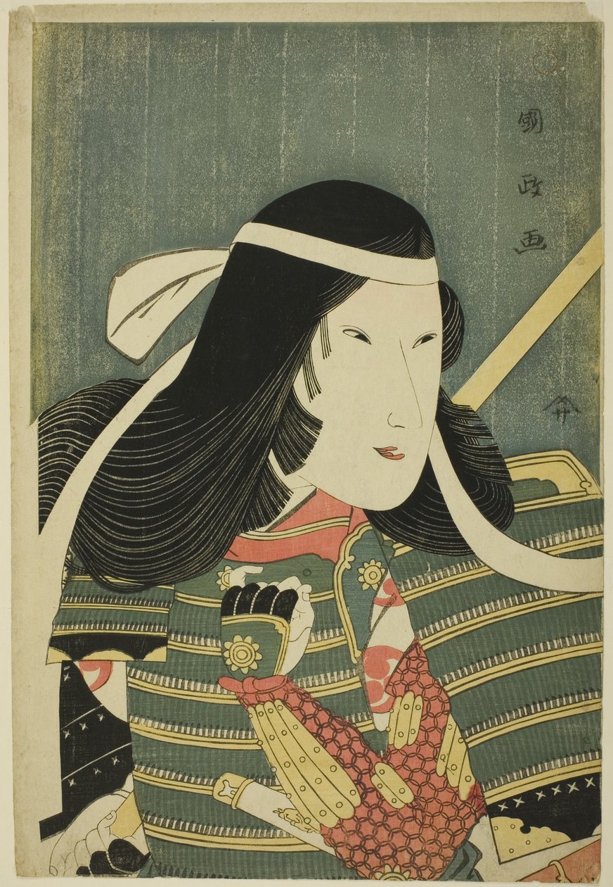 Iwai Kumesaburo v roli Lady Tomoe od Utagawa Kunimasa