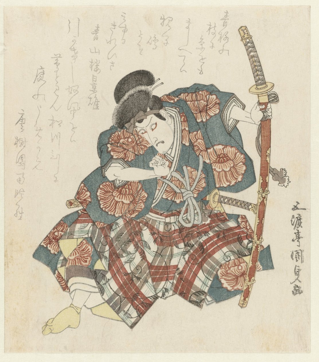 Herec s dlouhým mečem od Utagawa Kunisada (I)