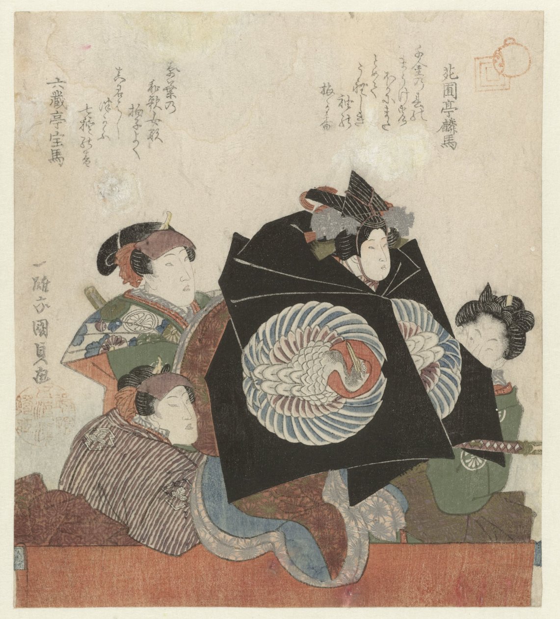 Tři herci s panenkou od Utagawa Kunisada (I)