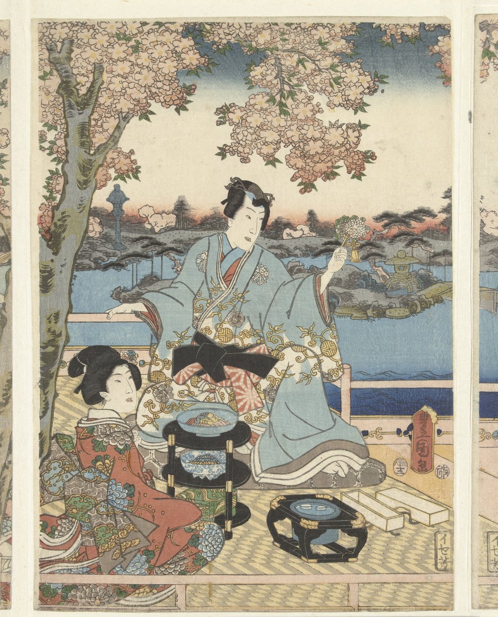 Jarní banket pro východní Genji Azuma Genji hana no yuen od Utagawa Kunisada (I)