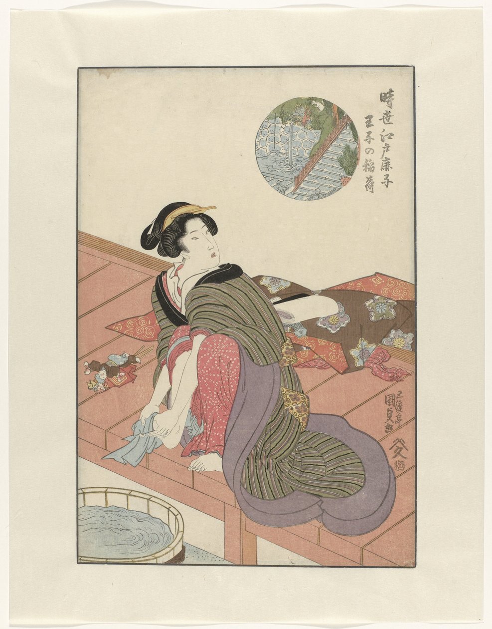 Inari Temp Strýcova Inari S Choon Heden Ui t Edo Jisei Ed Kanoko od Utagawa Kunisada (I)