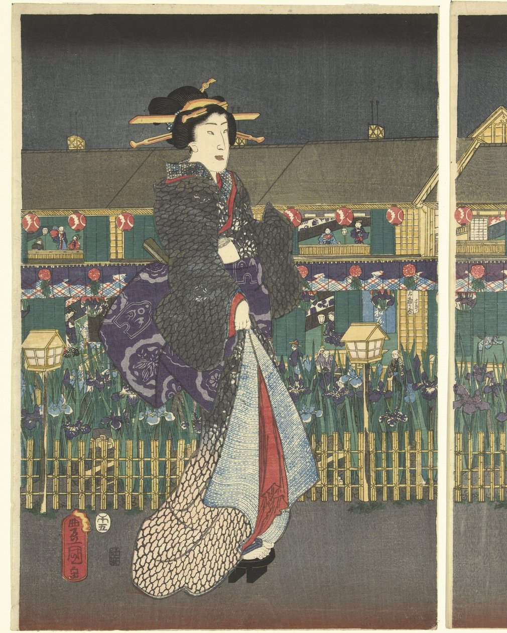 Kosatce v plném květu od Utagawa Kunisada (I)