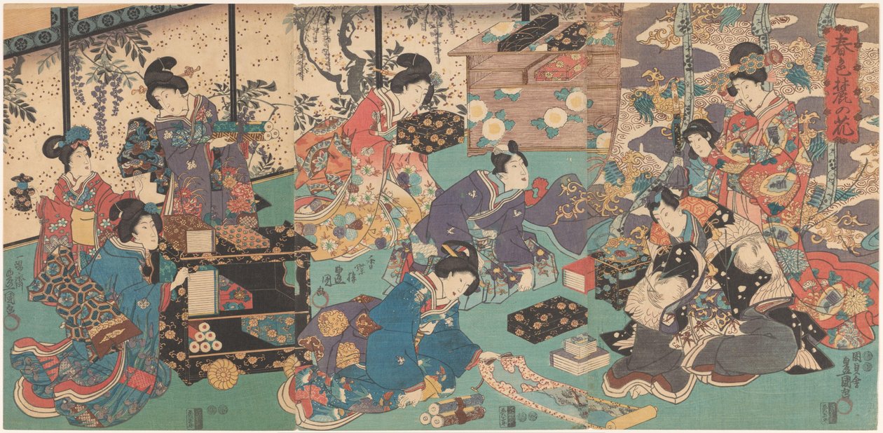 Prezentace knih a ručních rolí od Utagawa Kunisada (I)