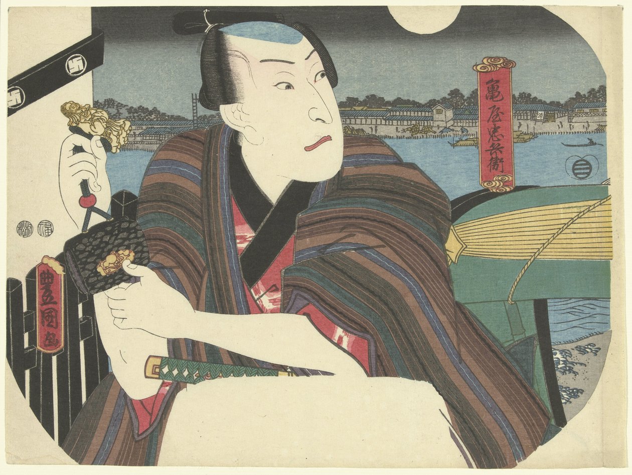 Samuraj u řeky od Utagawa Kunisada (I)