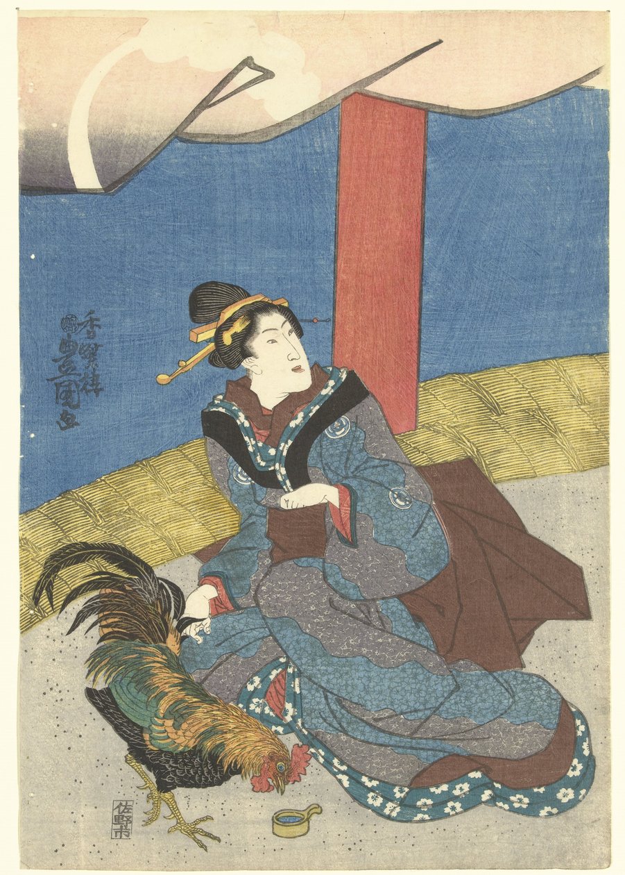 Krásky na kohoutím zápase od Utagawa Kunisada (I)
