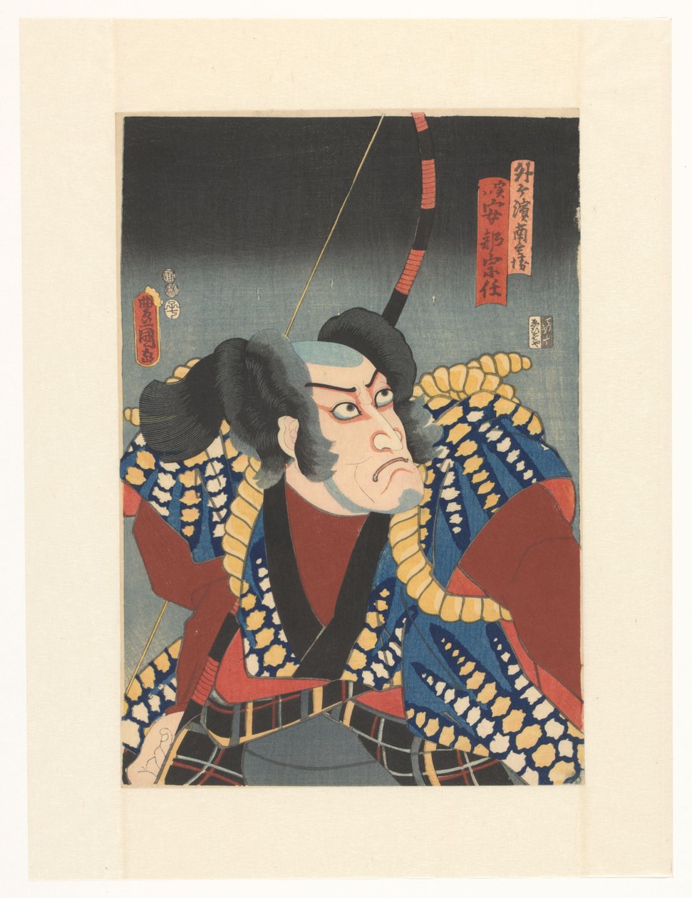 Sotogahama no Nambei s mašlí na zádech od Utagawa Kunisada (I)