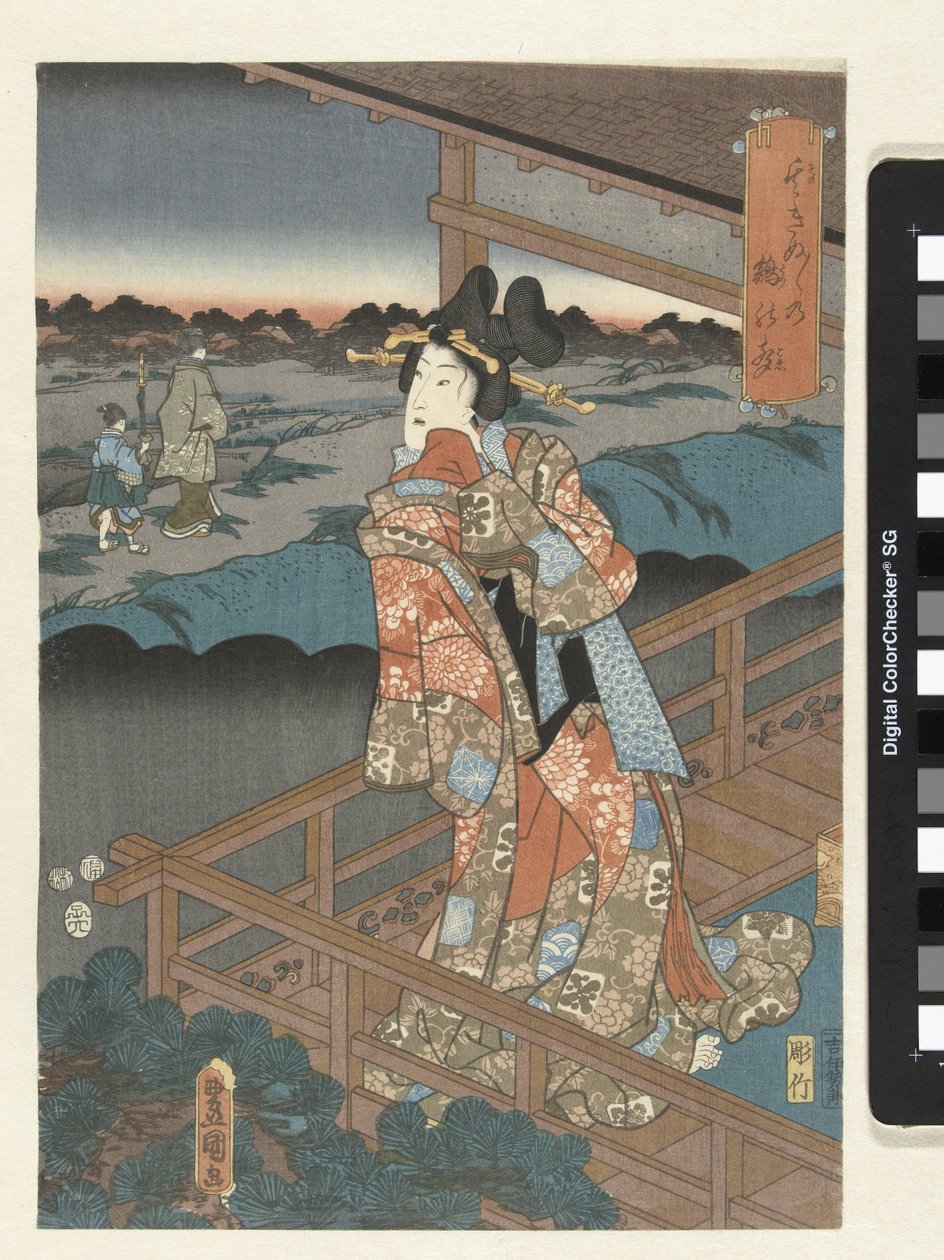 Žena na balkóně od Utagawa Kunisada (I)