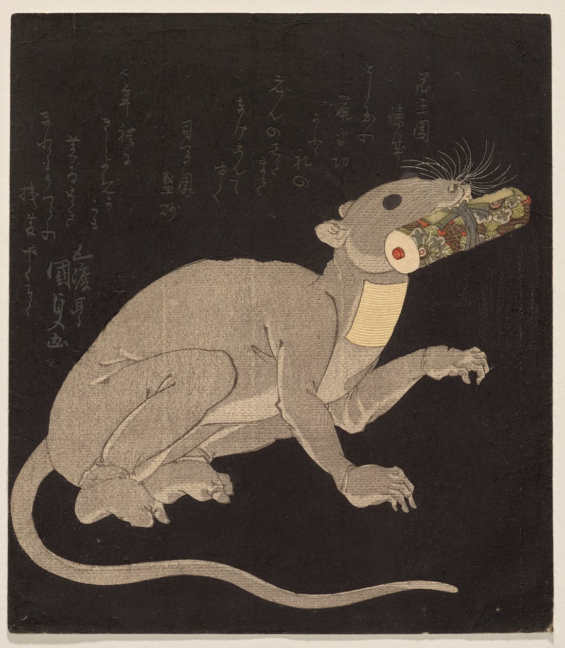 Ichikawa Danj?r? VII v kostýmu krysy, držící kouzelný svitek od Utagawa Kunisada