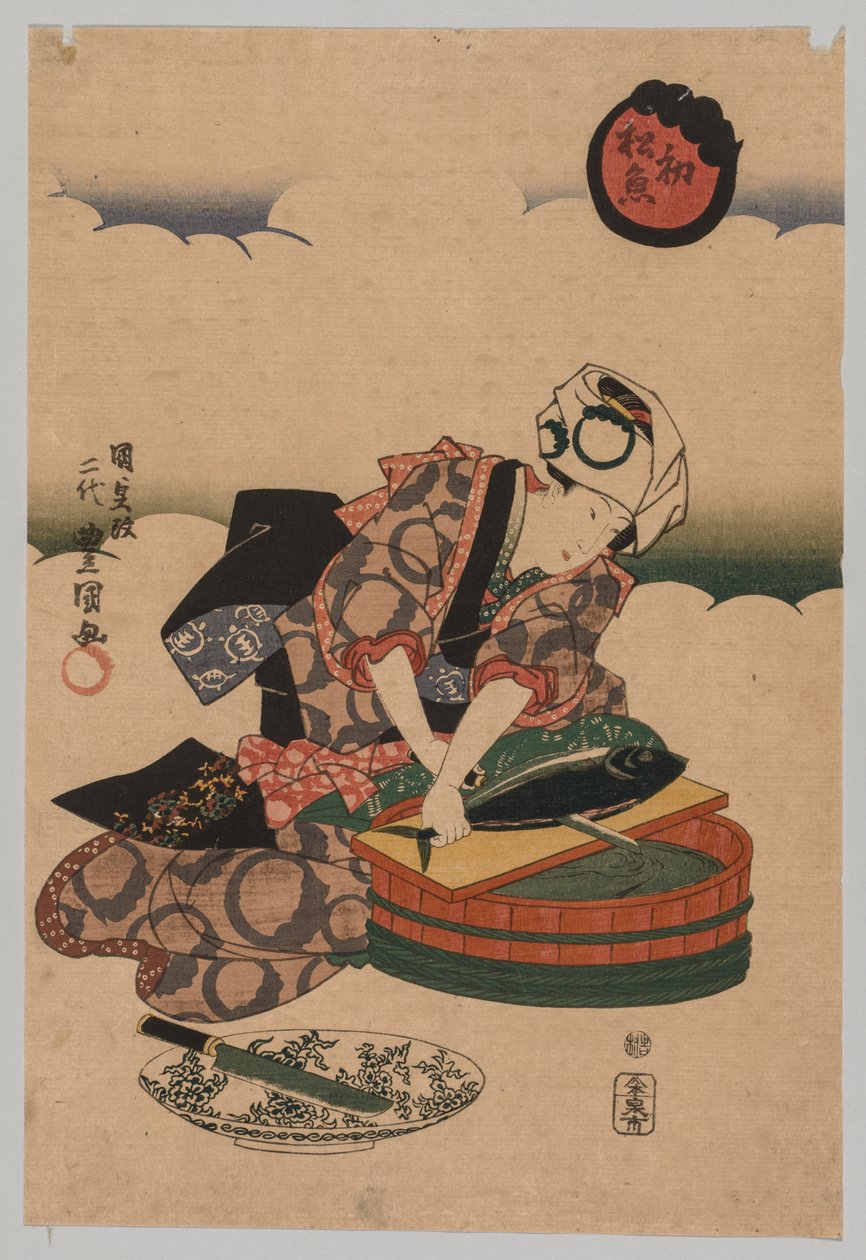 Příprava Bonita od Utagawa Kunisada