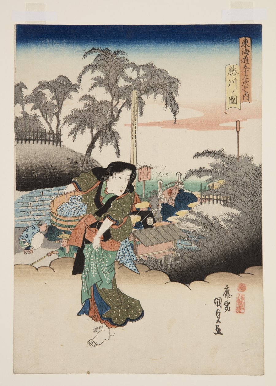 Pohled na Fujikawu (postava Fujikawy) od Utagawa Kunisada