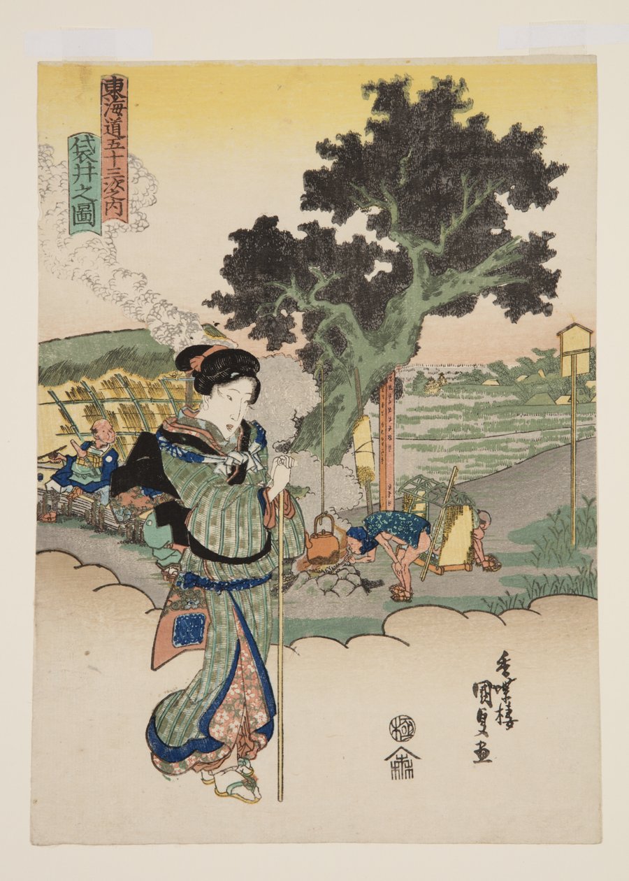 Pohled na Fukuroi (figurka Fukuroi) od Utagawa Kunisada
