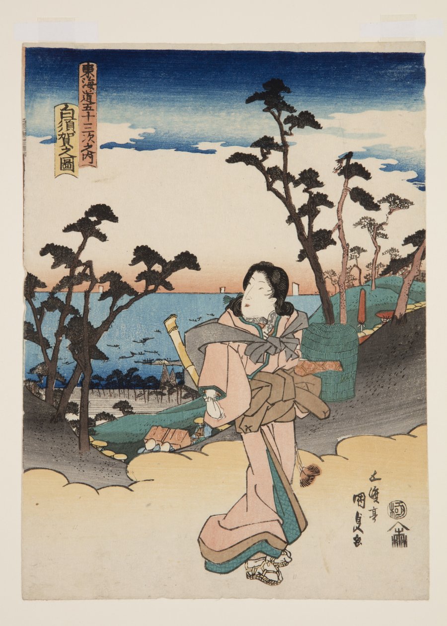 Pohled na Shirasuku (postava Shirasuky) od Utagawa Kunisada