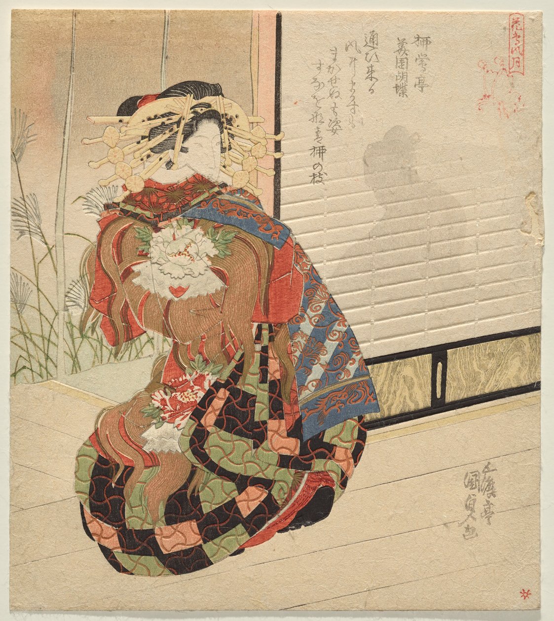 Vítr, ze série Bird and Flower, Wind and Moon od Utagawa Kunisada