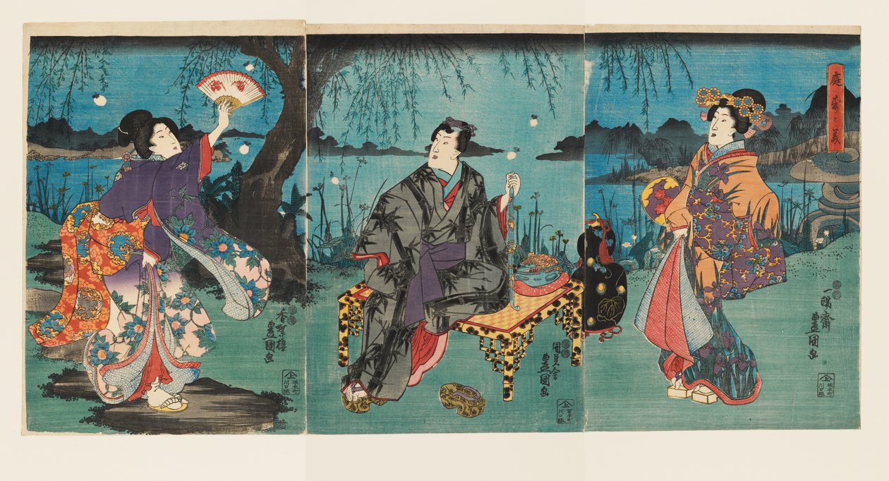 Ochlazení v zahradě od Utagawa Kunisada II
