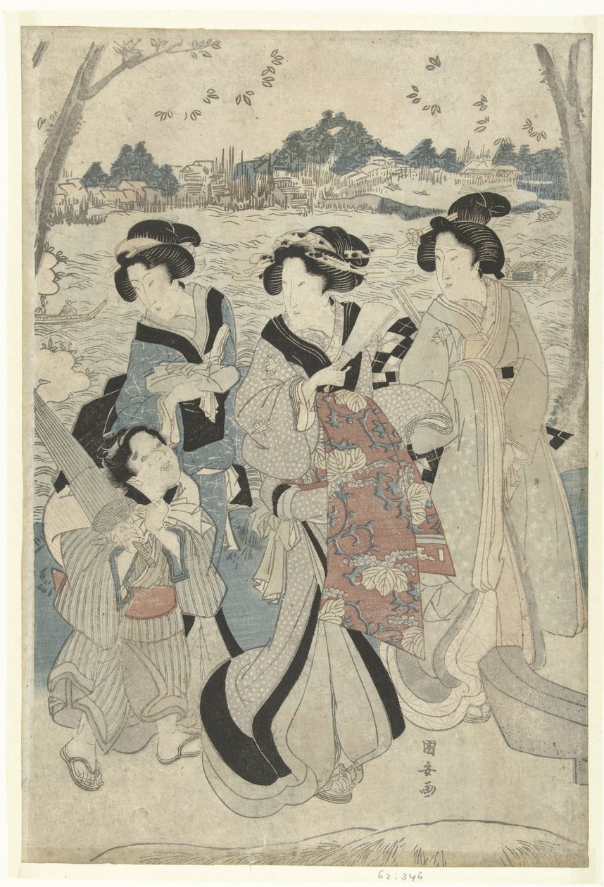 Výlet podél Sumidy od Utagawa Kuniyasu