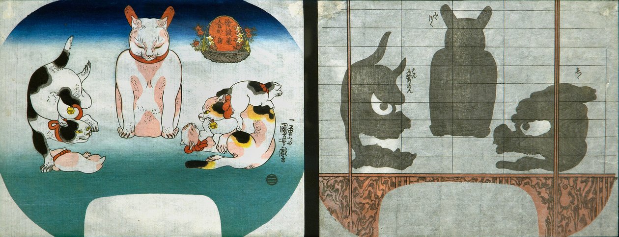 Kočky: Čínský chrámový lev od Utagawa Kuniyoshi