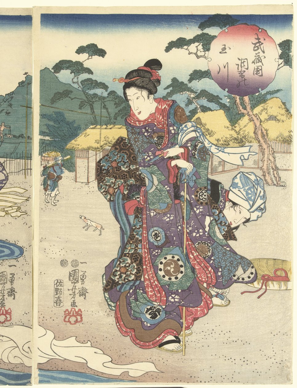 Decho Farmer Inde Production Musashi Musashikuni Chofu no Tamagawa od Utagawa Kuniyoshi