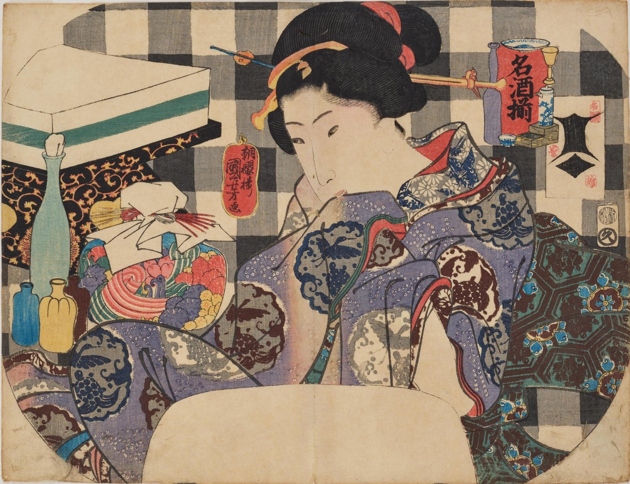 Slavné značky saké od Utagawa Kuniyoshi