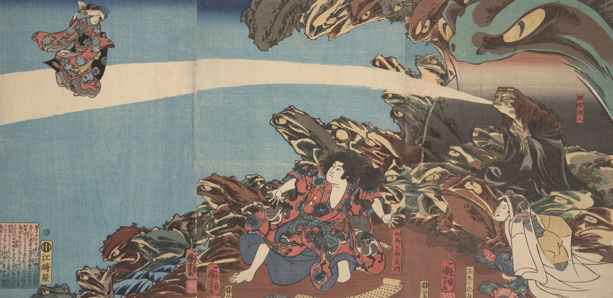 Gama Sennins Animus ze série Ibaraki no keshin od Utagawa Kuniyoshi