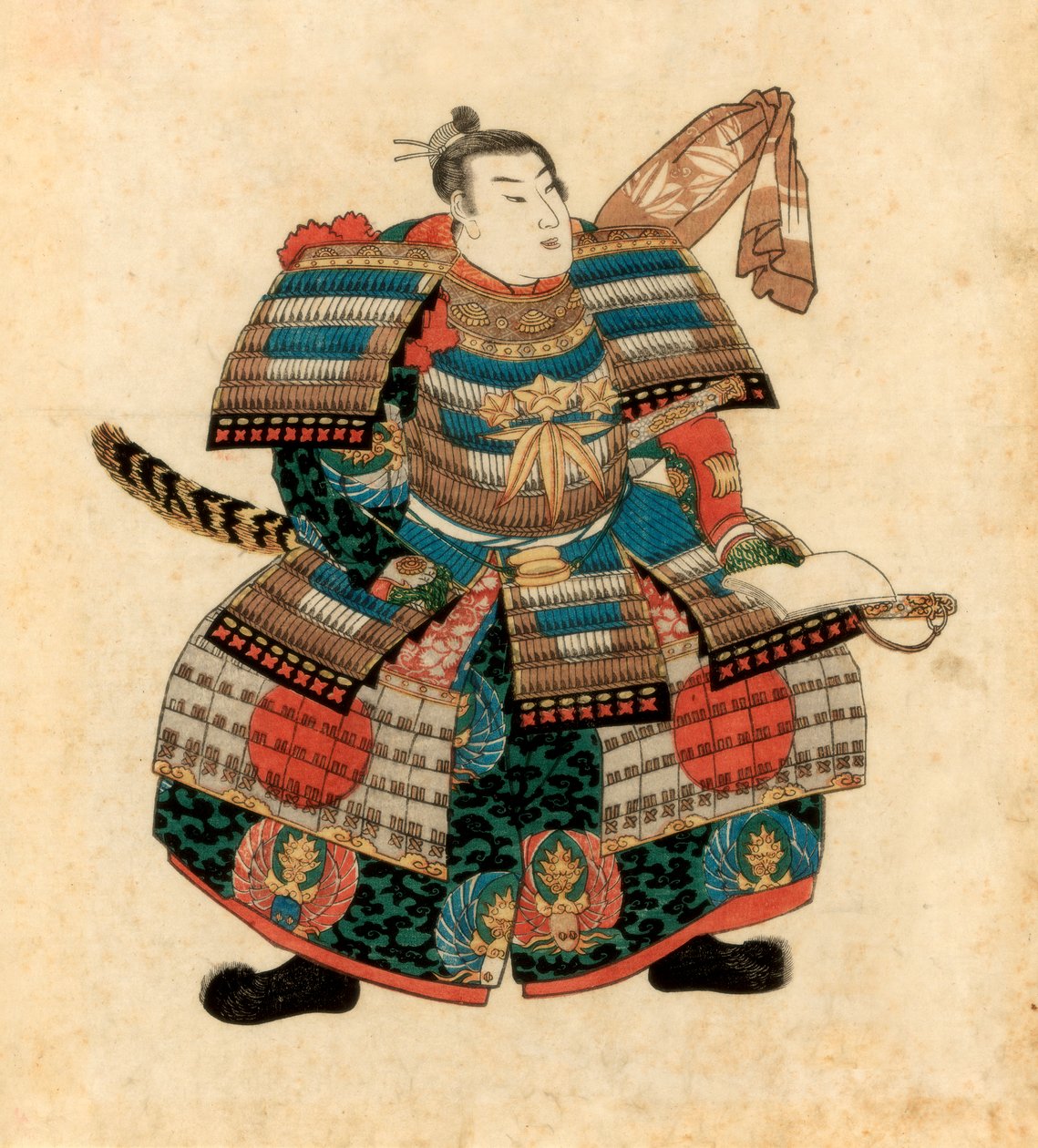 Japonsko spí japonský rord Minamoto no Yoritomo, 1845. od Utagawa Kuniyoshi