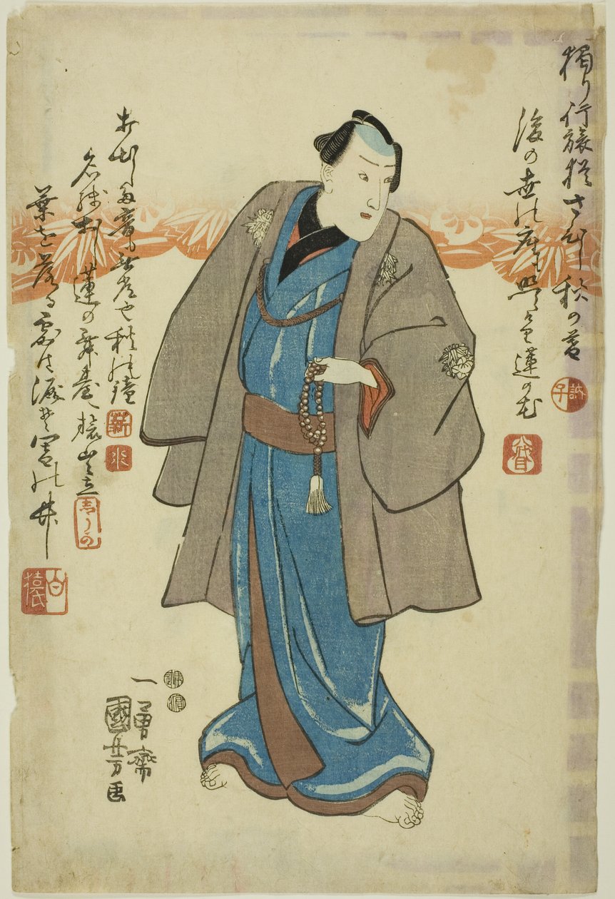 Pamětní portrét herce Ichimura Takenojo V od Utagawa Kuniyoshi
