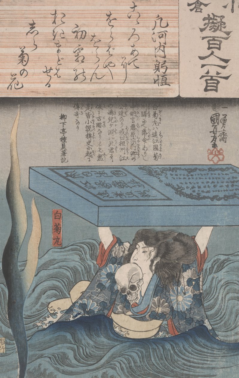 Ogura Imitace sta básníků od Utagawa Kuniyoshi