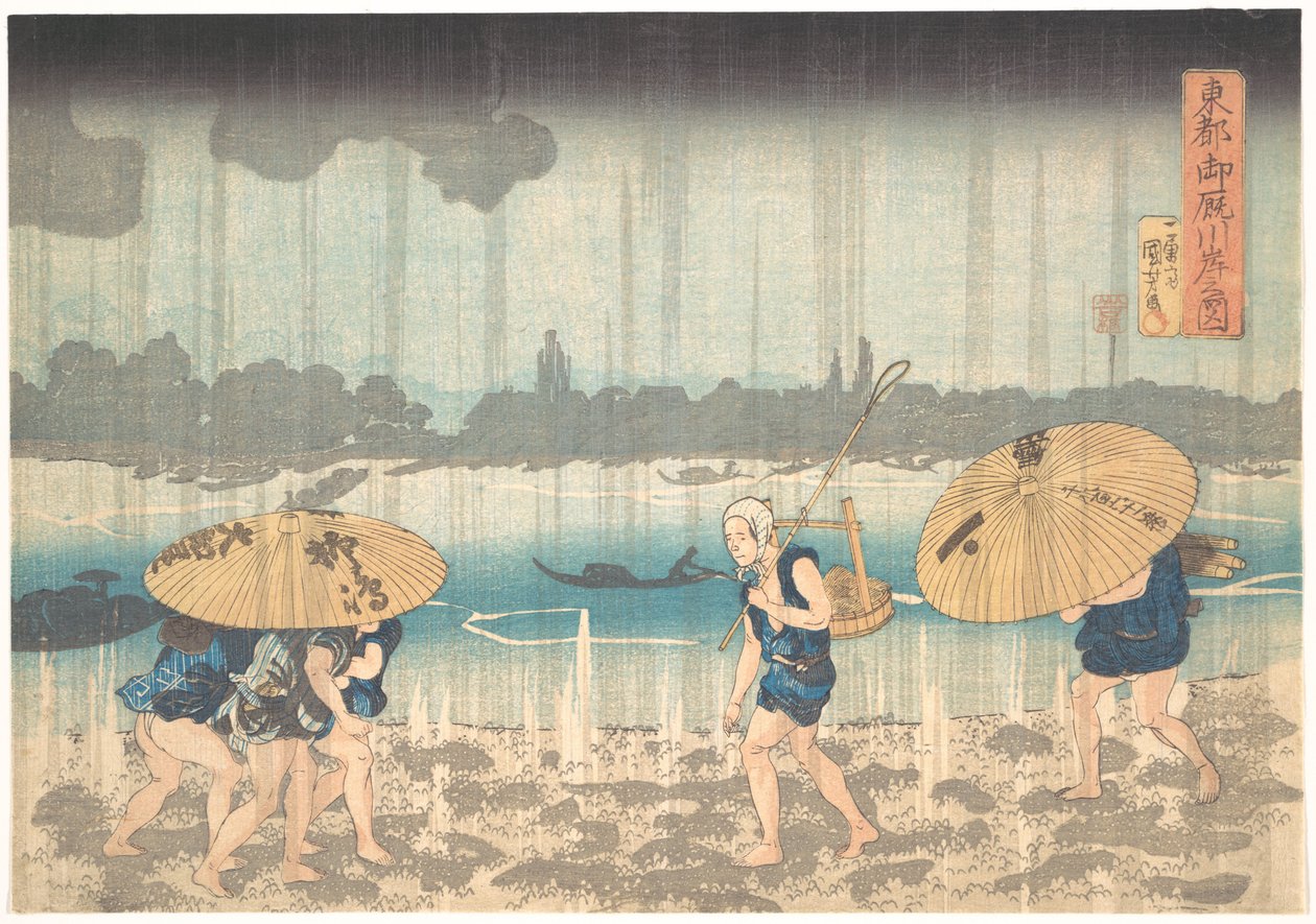 Onmayagashi v Edu od Utagawa Kuniyoshi