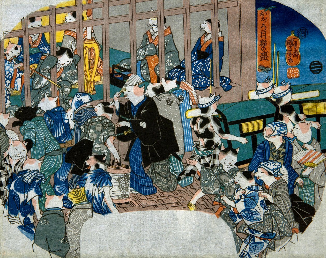 Bledý měsíc od Utagawa Kuniyoshi