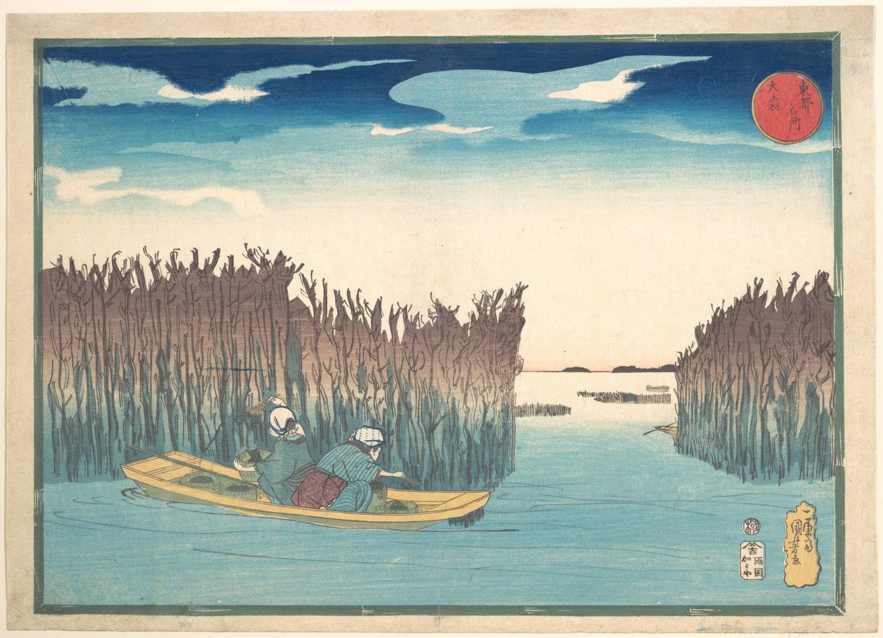 Sběrači mořských řas v Omori od Utagawa Kuniyoshi