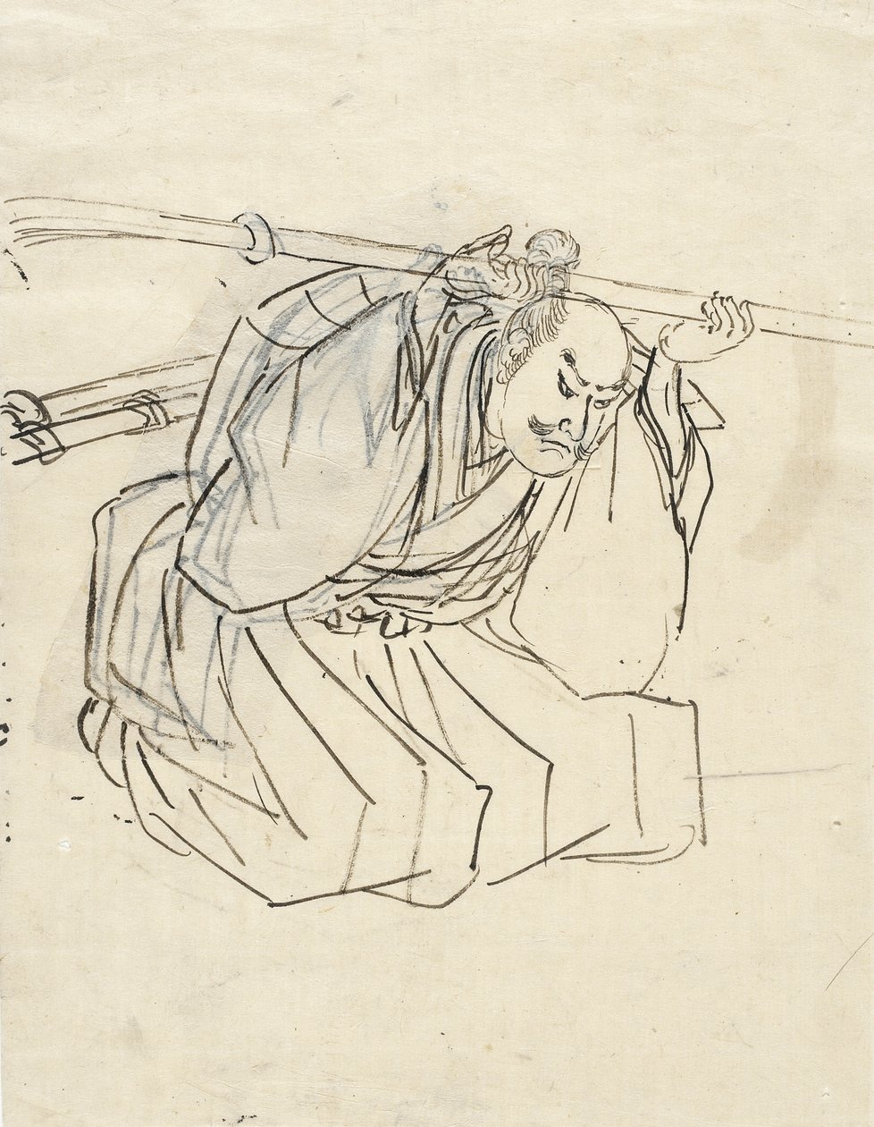 Skica Shinana Sakona Tomoyukiho od Utagawa Kuniyoshi