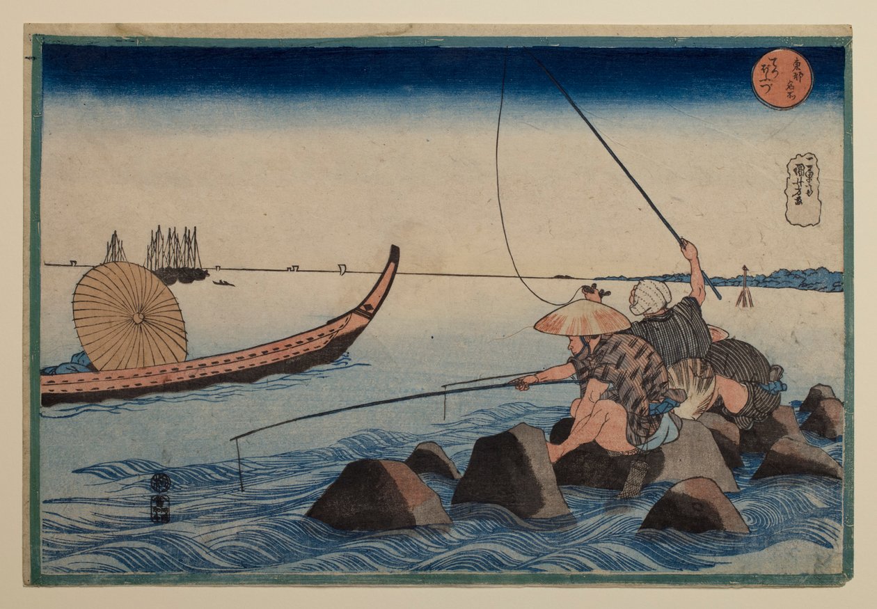 Teppōzu, ze série „Slavná místa ve východním hlavním městě“ od Utagawa Kuniyoshi