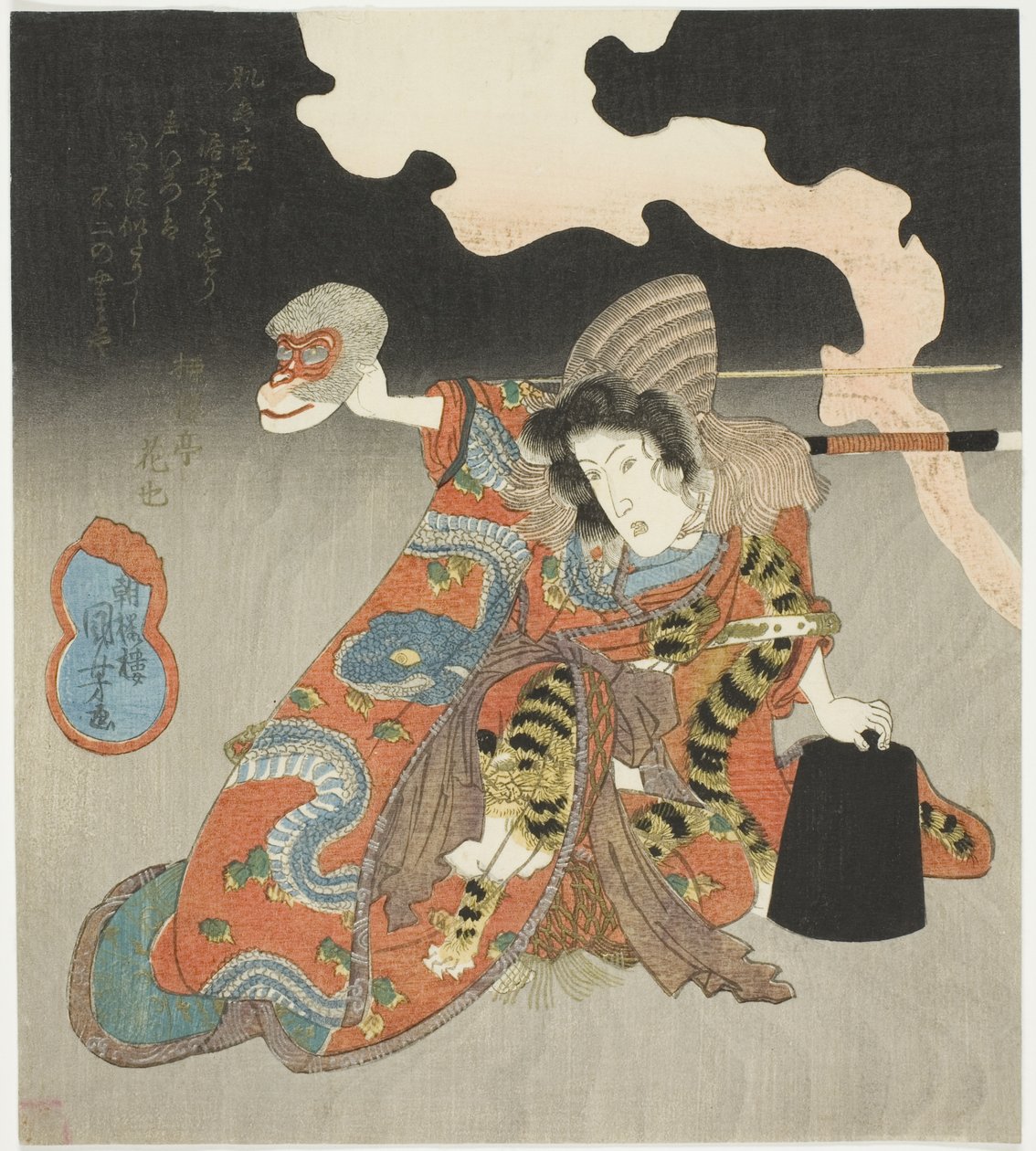 Herec Iwai Hanshiro VI v ženské roli od Utagawa Kuniyoshi