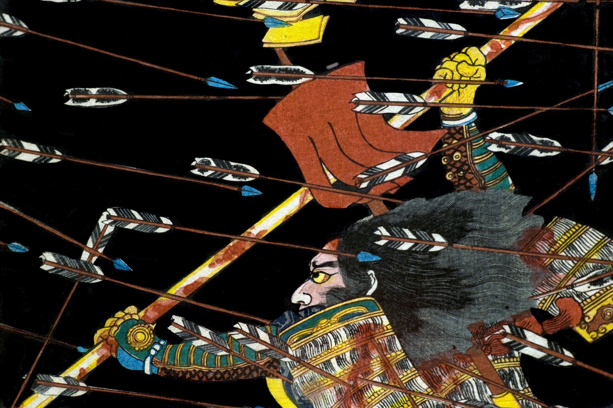 Bitva u Shijō Nawate, kolem roku 1857 od Utagawa Kuniyoshi