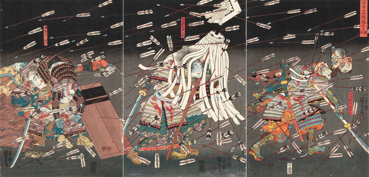 c. konec kafrovníku u dětského hřebene Obtížnost poražení oleje a tuku u dětského hřebene, c. 1851. od Utagawa Kuniyoshi