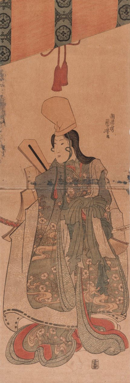 Shirabyōshi unter Sudare od Utagawa Kuniyoshi