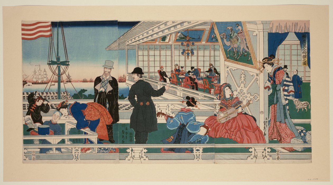 Ann American Mel Kanche Part 1 Člen Yokohama od Utagawa Sadahide