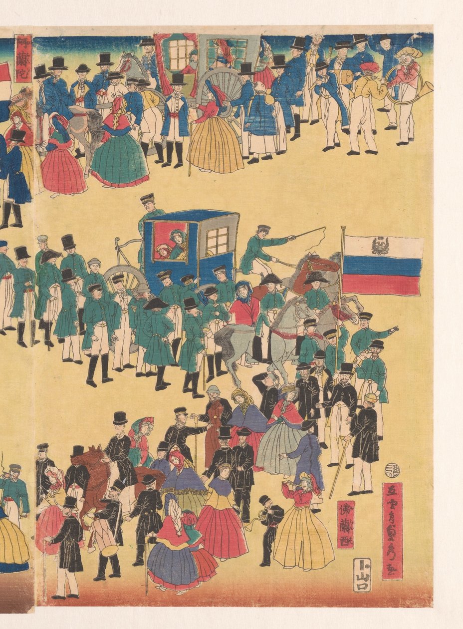 Průvod lidí z pěti zemí od Utagawa Sadahide