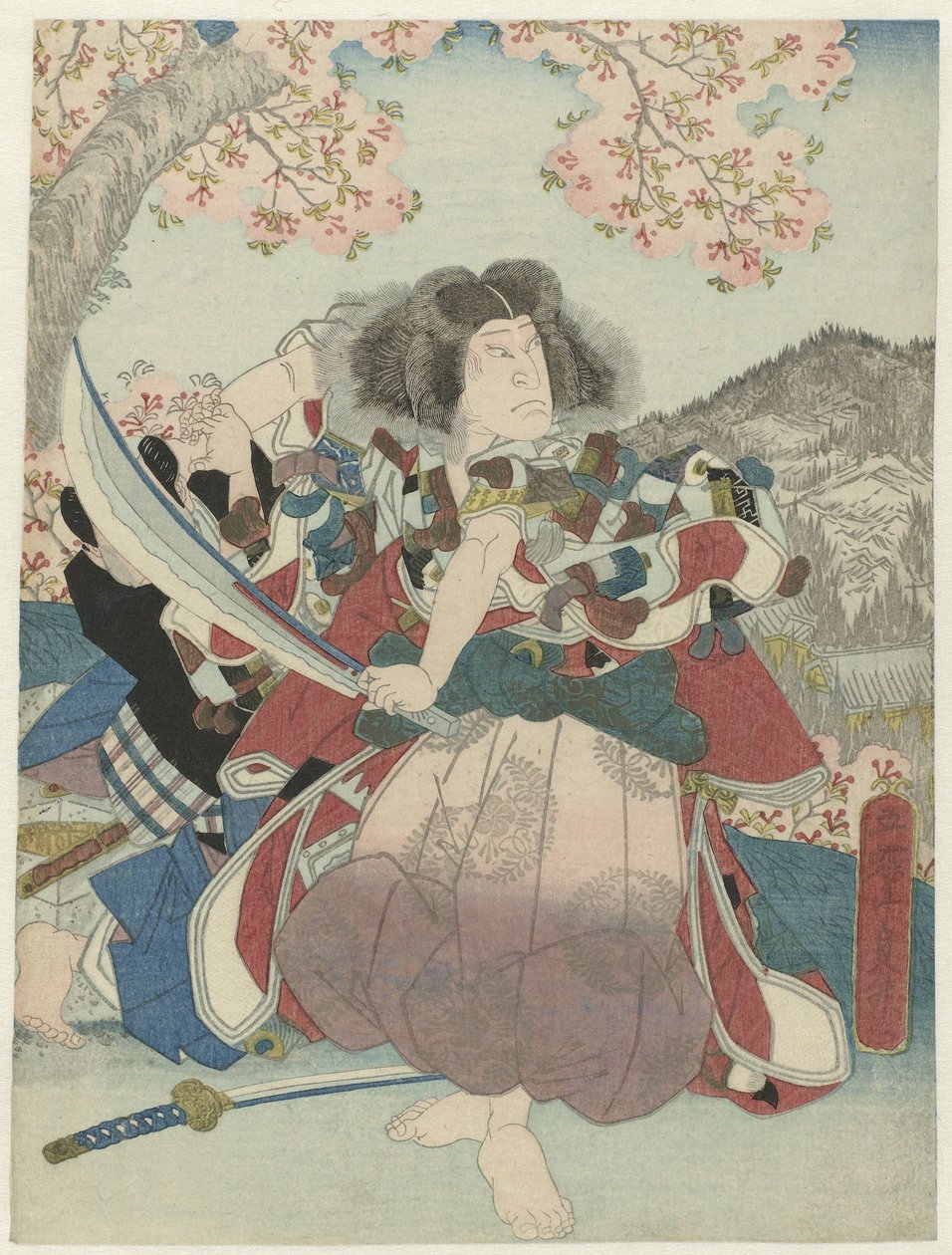 Nakamura Utaemon IV jako Oniwakamaru v het toneelstuk 