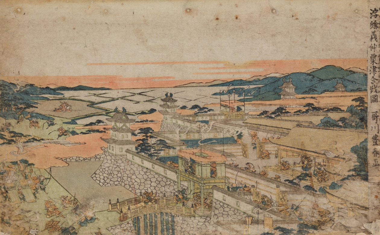 Útok na pevnost od Utagawa Toyoharu