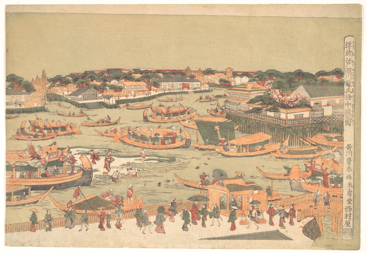 Nový Velký most v Naka Zu v Edu od Utagawa Toyoharu