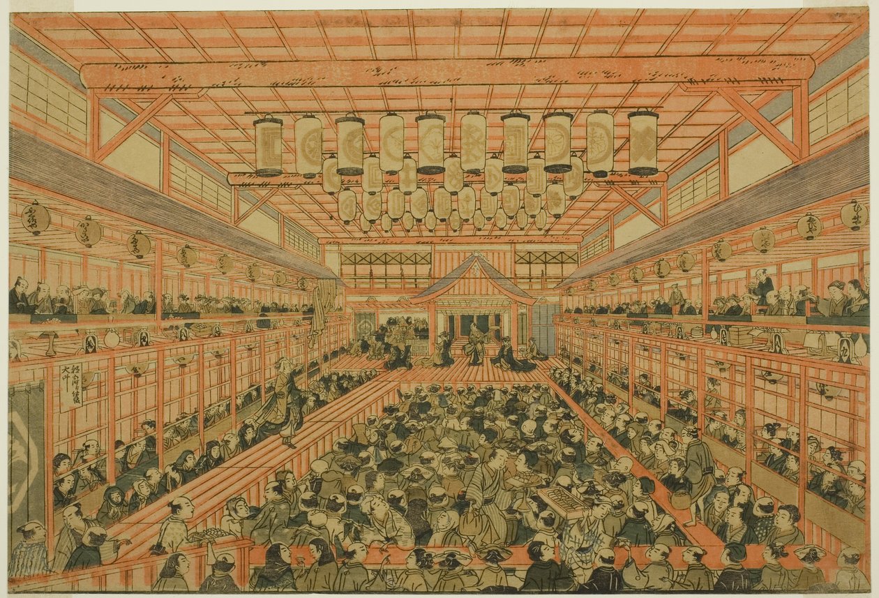 (Uki-e obrázek hry Kabuki) od Utagawa Toyoharu