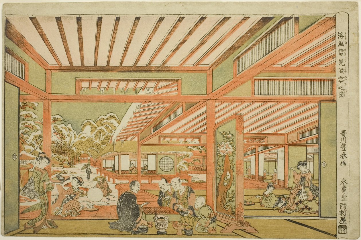 Snow-Viewing Entertainment, c.1771 od Utagawa Toyoharu