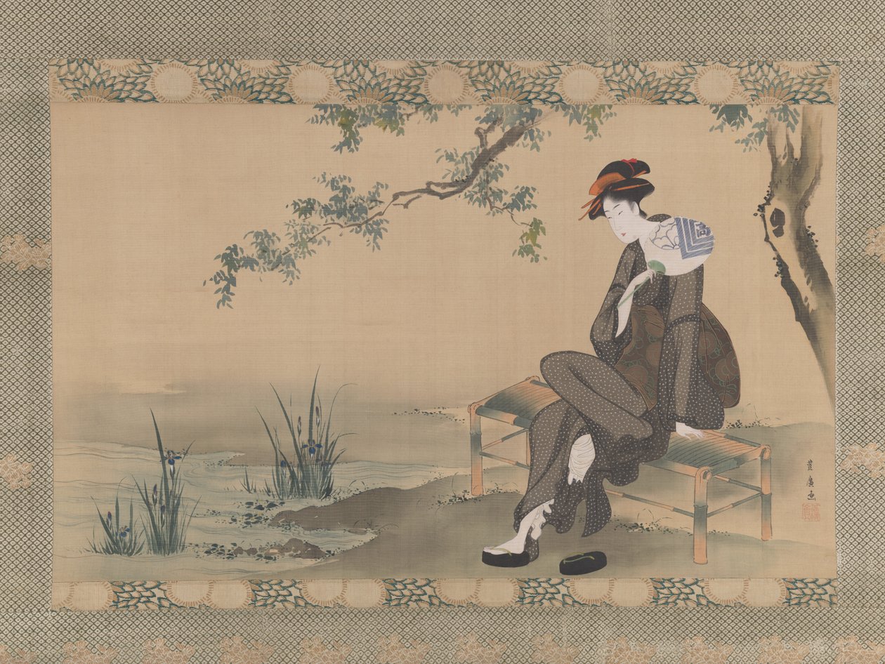 Žena se chladí, ca. 1800. od Utagawa Toyohiro