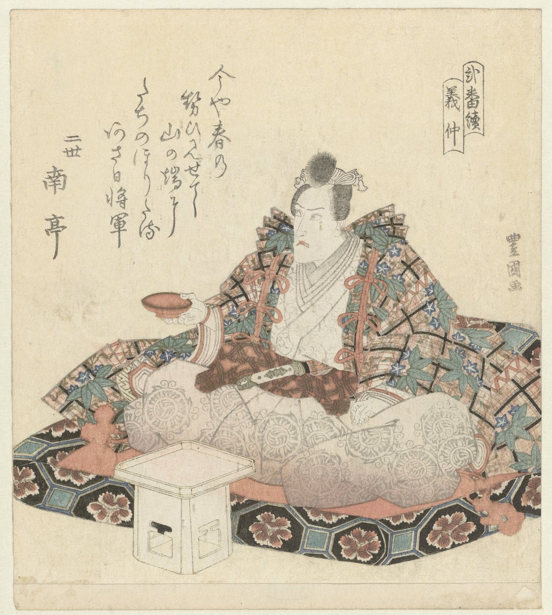 Minamoto no Yoshinaka Yoshinaka Een ji p chie k Niban Tsuzuki od Utagawa Toyokuni (I)
