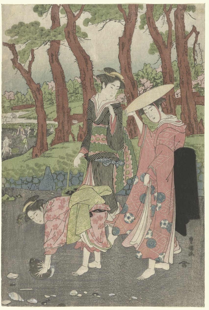 Sbírejte ryby a mušle při odlivu. od Utagawa Toyokuni (I)