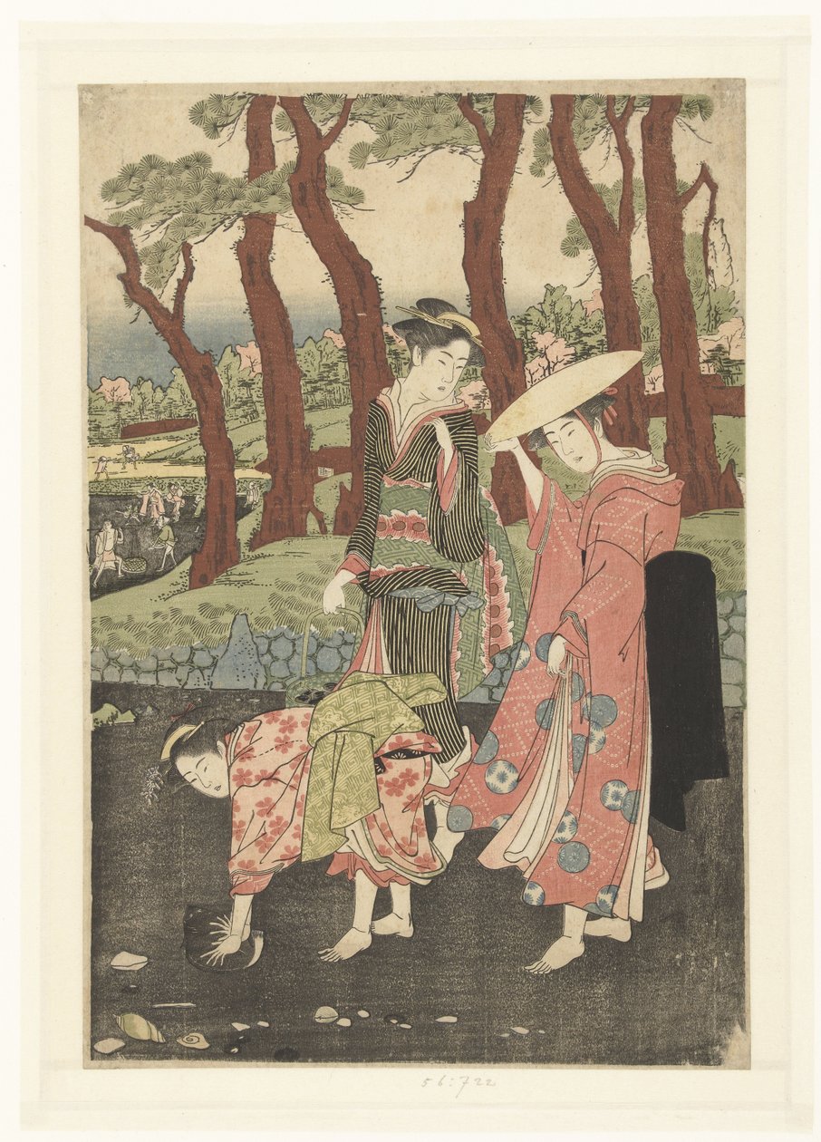 Sbírání ryb a mušlí při odlivu od Utagawa Toyokuni (I)