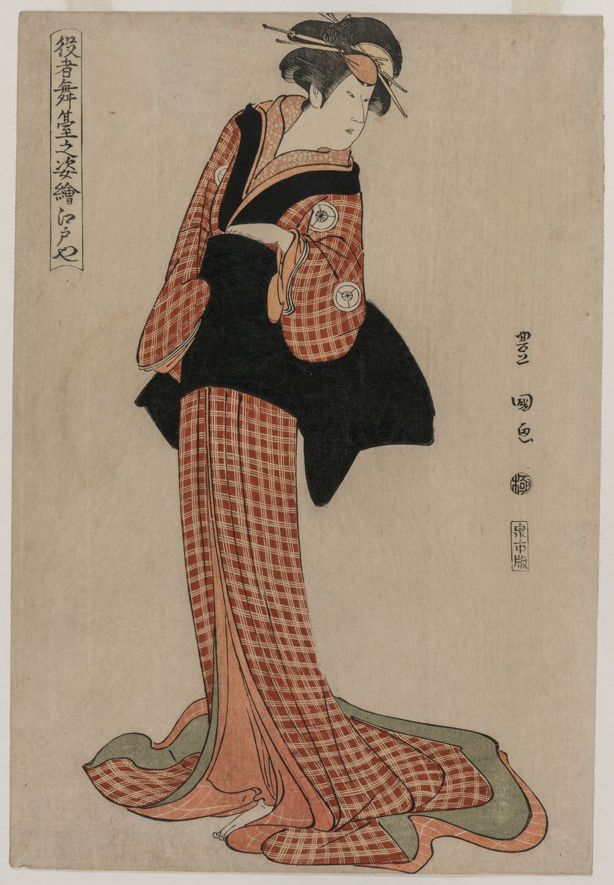Iwai Kiyotaro (Edoya) jako Okaru (ze série Pictures of Actors Onstage) od Utagawa Toyokuni