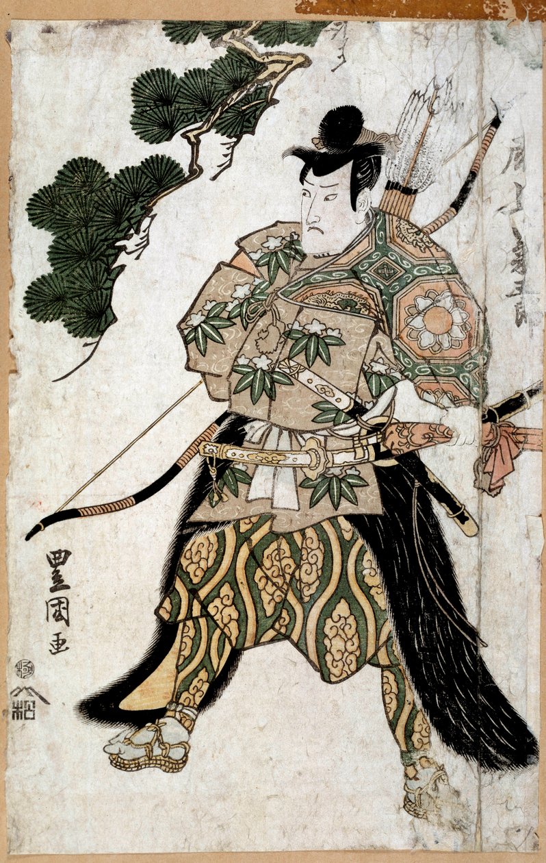 Japonský p Rin t: Port Rai t z Asamurai. Bolí a často zpívá od Utagawa Toyokuni